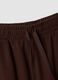 Brown cotton-blend jogger shorts with drawstring, relaxed fit_5