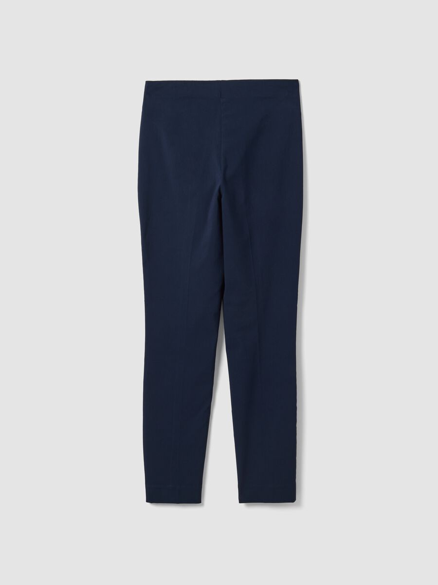 Blue slim-fit stretch viscose leggings_6