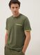 Green stretch cotton T-shirt with chest pocket_2