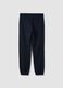 Navy organic cotton joggers with drawstring for boys_2
