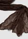Semi-sheer crinkle-effect brown scarf_1
