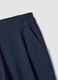 Blue stretch viscose trousers, regular fit_5