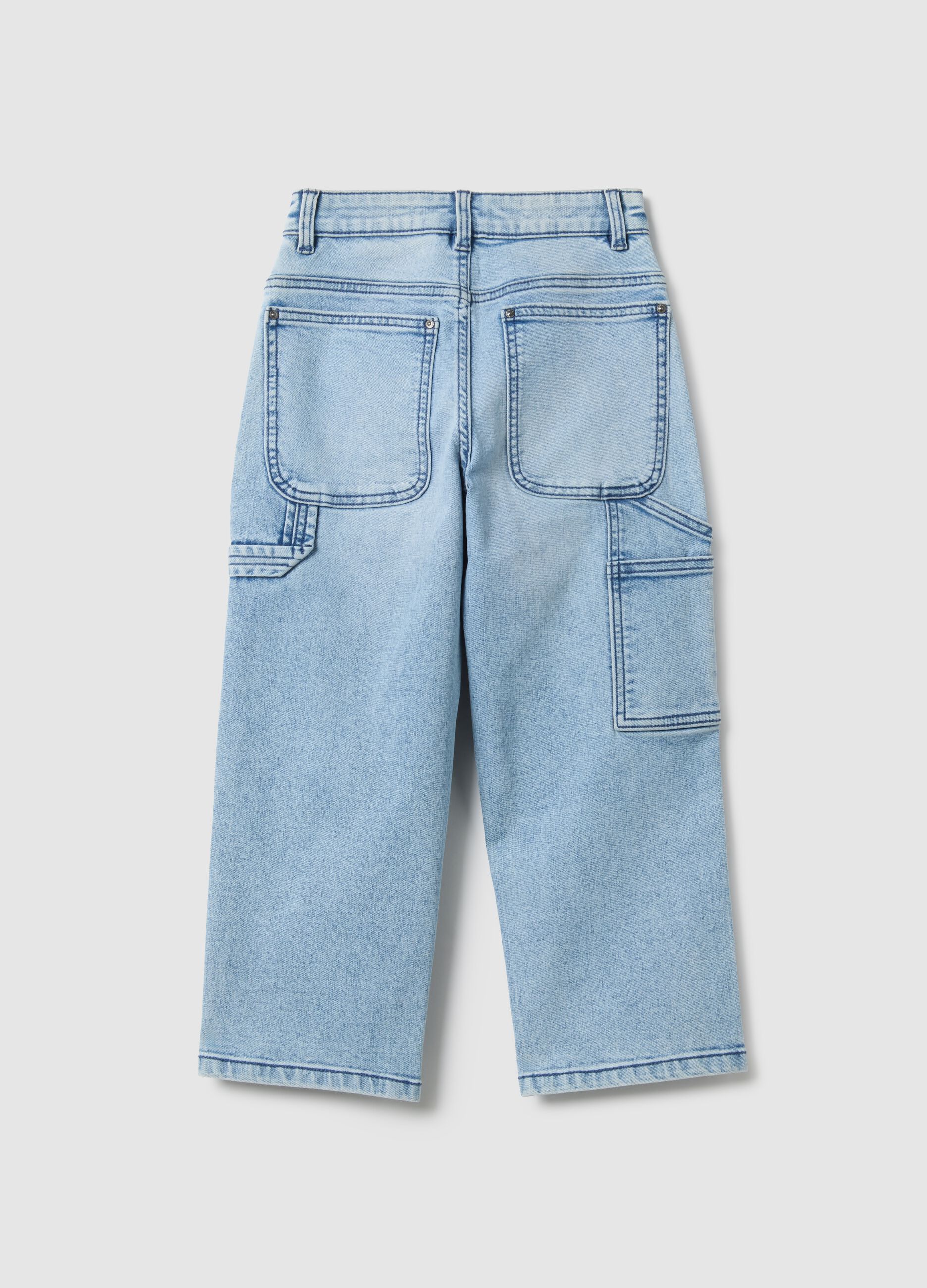 Regular fit blue denim jeans for kids