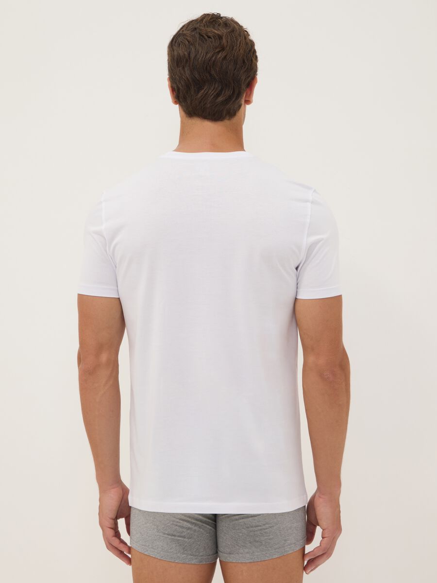 White Supima cotton crew-neck T-shirt, regular fit_3