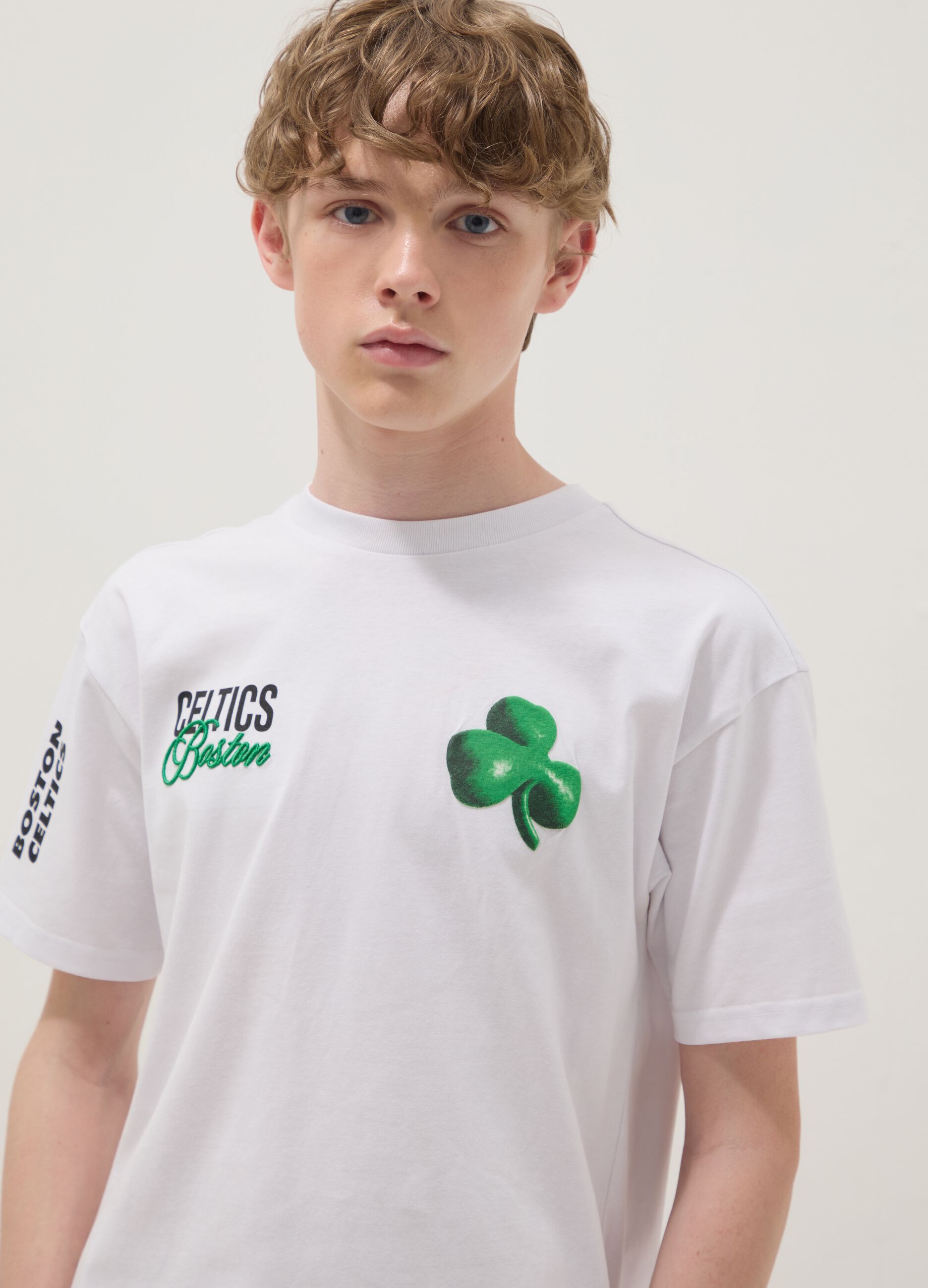 White pure cotton short-sleeve T-shirt