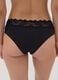 Black stretch microfibre briefs with lace_2