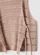 Pink pure cotton regular fit waistcoat with perforated design_5