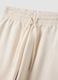 White cotton-blend joggers with elasticated waistband, regular fit_5