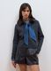 Grey cardigan with contrast collar, regular fit_0