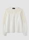White regular-fit viscose-blend shirt with lace inserts_4