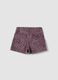 Pink animal-print slim-fit pure cotton shorts for girls_1