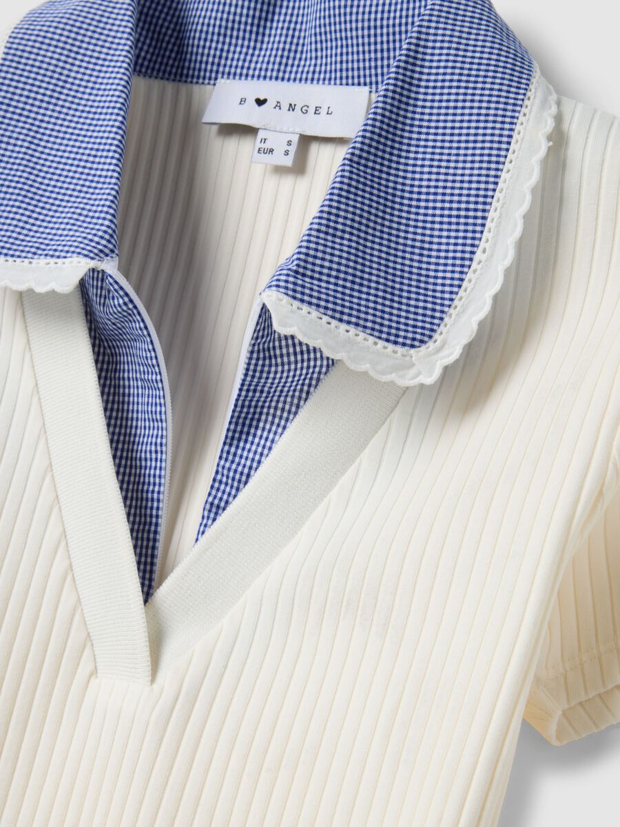 Polo in cotone elasticizzato multicolor regular fit deep V_5