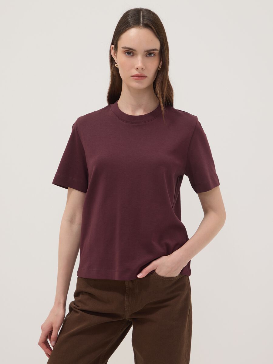 T-shirt The Iconic Tee viola in puro cotone relaxed fit_1