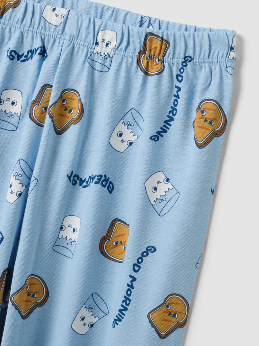 Light blue organic cotton pyjamas with "Best Friend 4 Ever" print_3