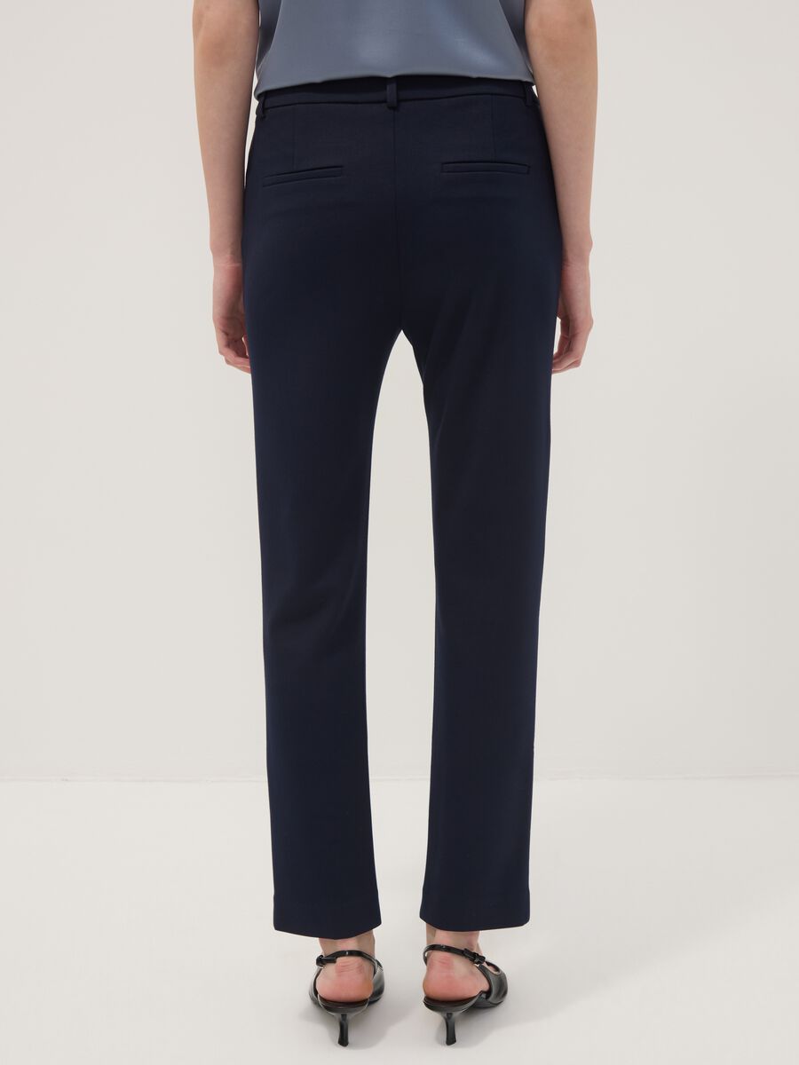 Blue stretch viscose trousers_2