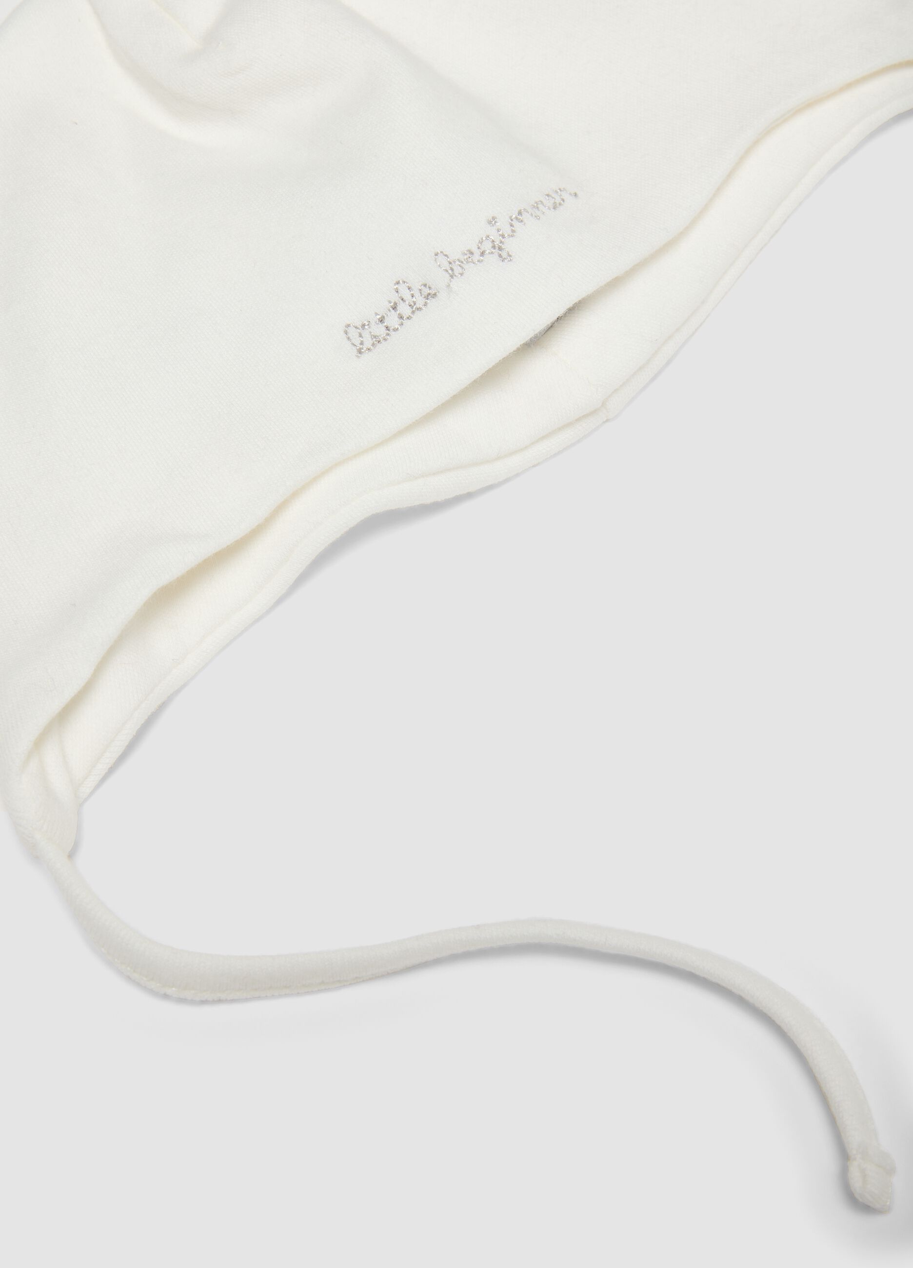 White set with hat and lined booties