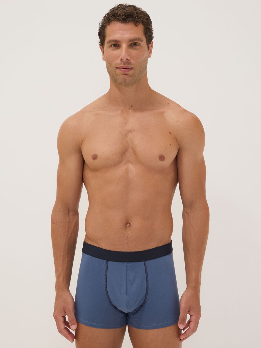 Five-pack of multicolour stretch organic cotton boxers_0