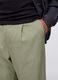 Green wide-leg trousers in Lyocell and cotton_4