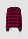 Red pure wool striped crew-neck jumper_0
