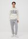 White cotton-blend hoodie with front print_2