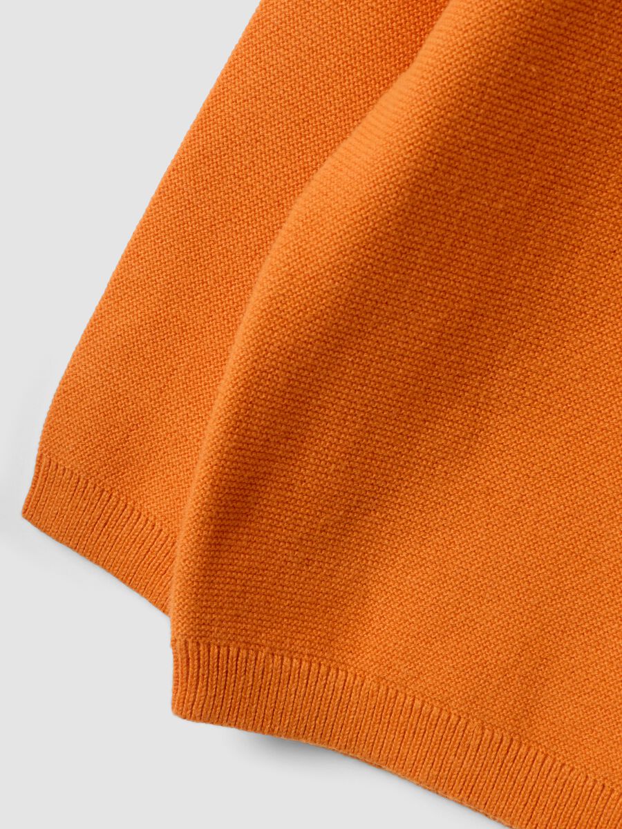 Orange pure cotton regular-fit buttoned jumper for baby boy_3