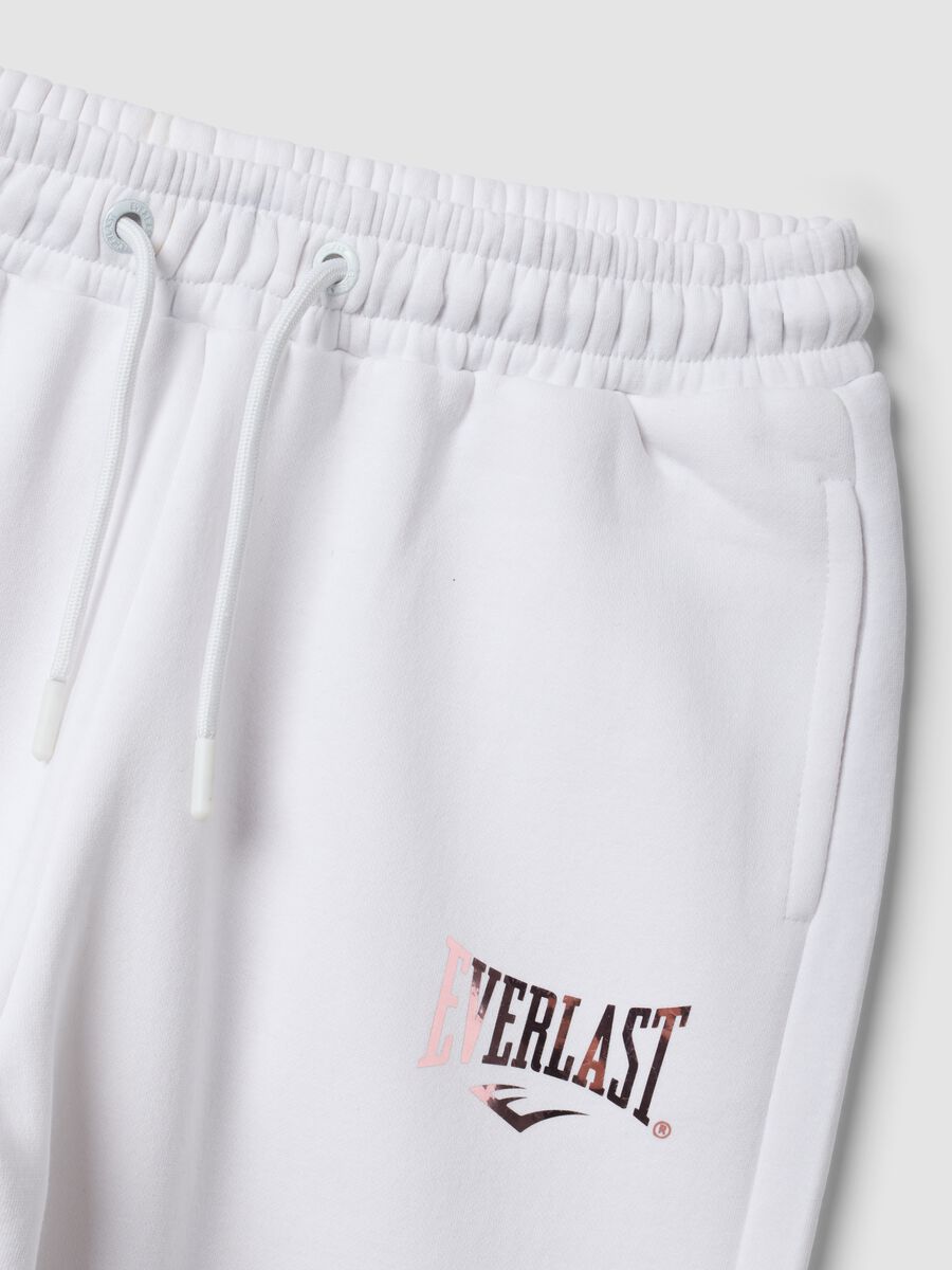 White cotton-blend girls&rsquo; joggers, regular fit_5