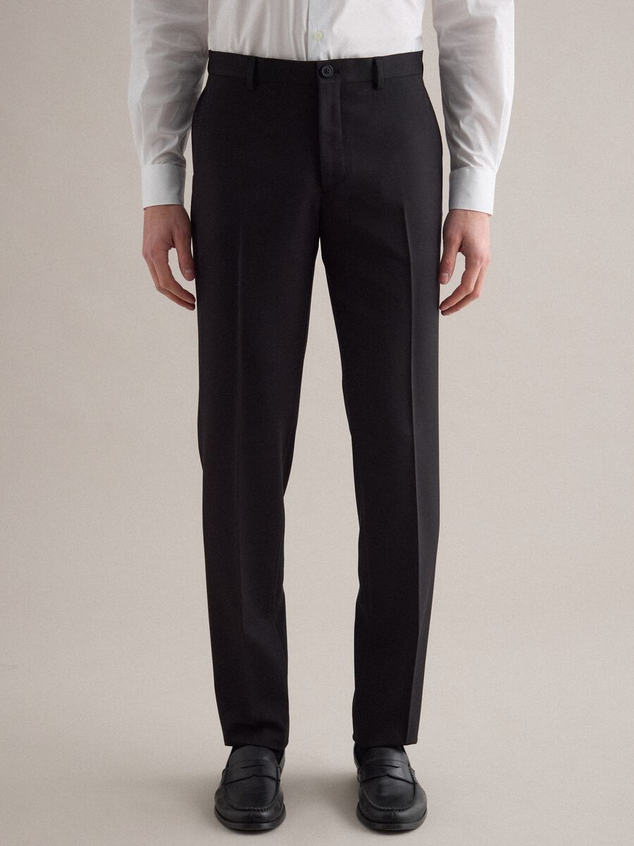 Pantaloni eleganti neri slim fit_1