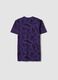 Purple short-sleeved pure cotton T-shirt_4