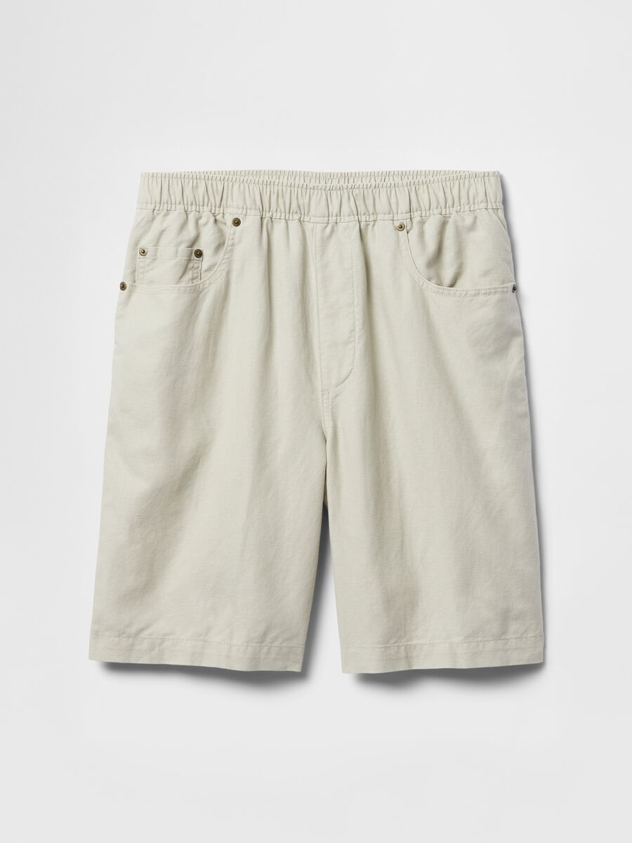Beige Linen and Cotton Shorts by Gap_0