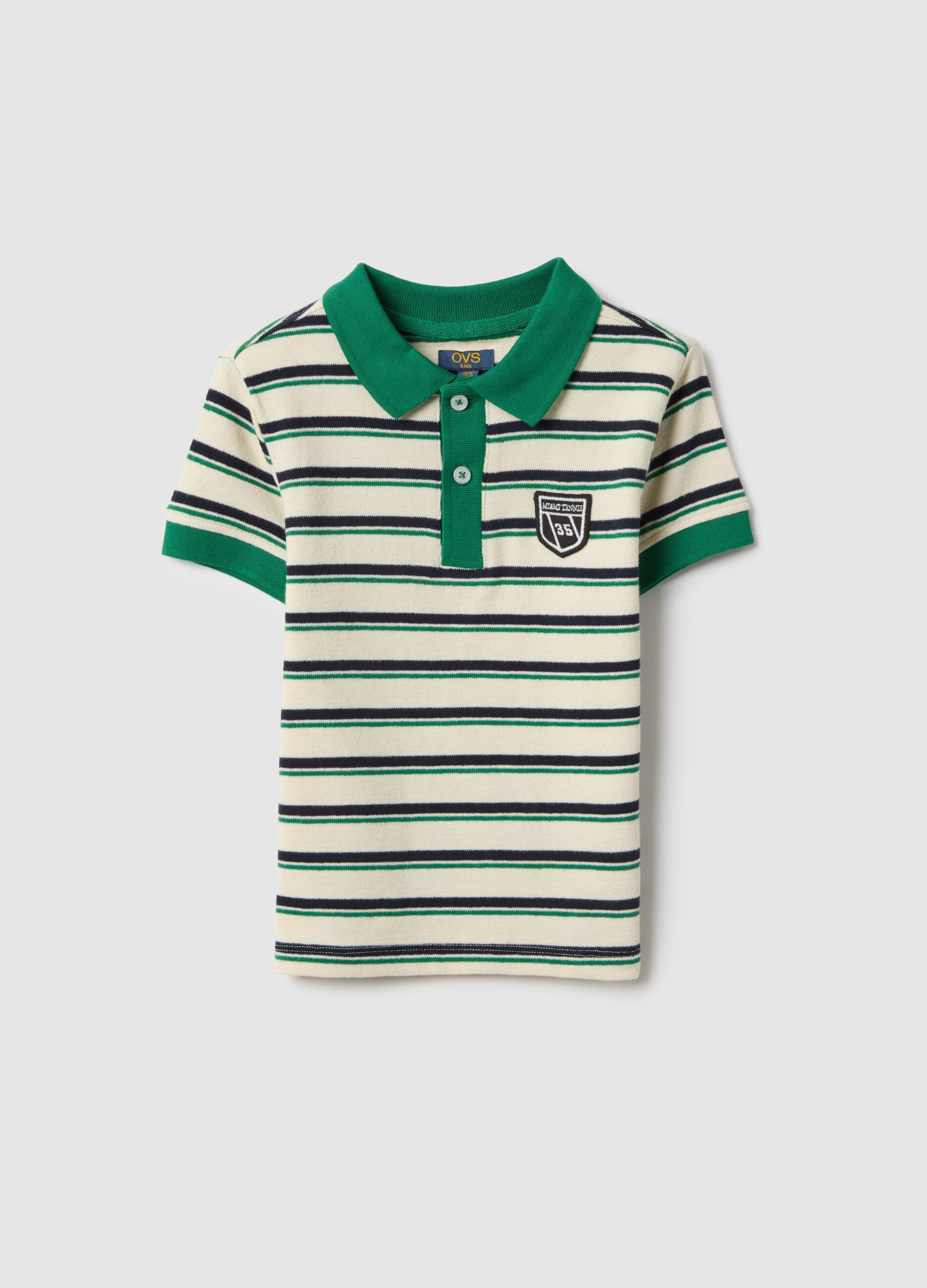 Children's multicolour striped cotton blend polo regular fit