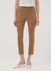 Brown stretch viscose slim-fit leggings_1