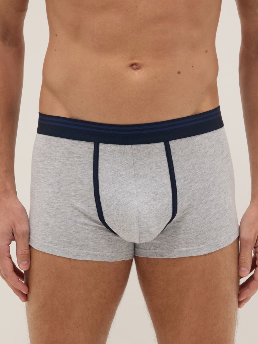 Tripack boxer in cotone organico elasticizzato multicolor regular fit_1