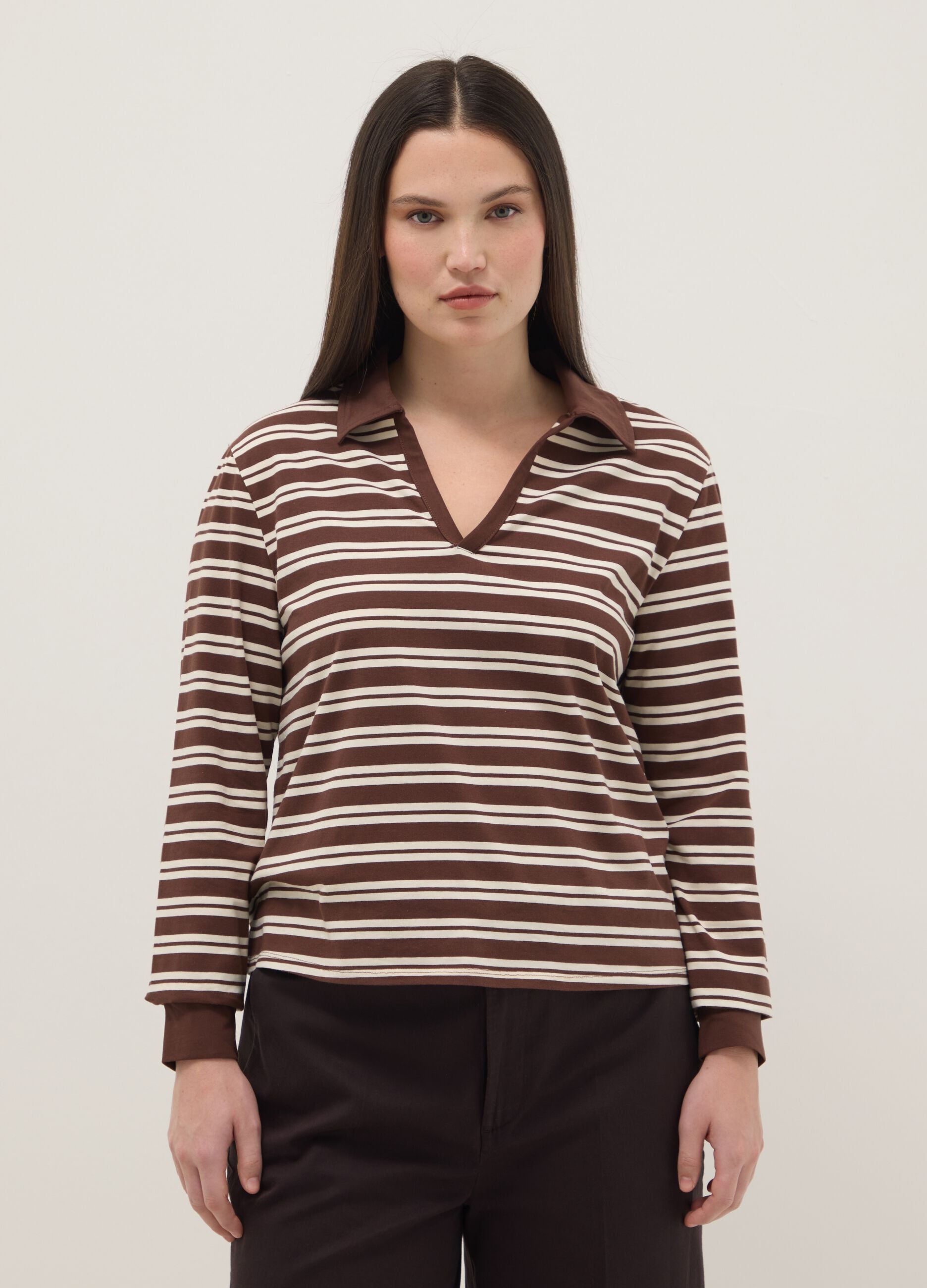 Multicolour Striped Stretch Cotton Polo Regular Fit