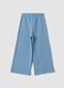 Light blue pure cotton trousers with elasticated waist, regular fit_1