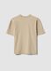 Beige pure cotton short-sleeve boys&rsquo; T-shirt, oversized fit_4