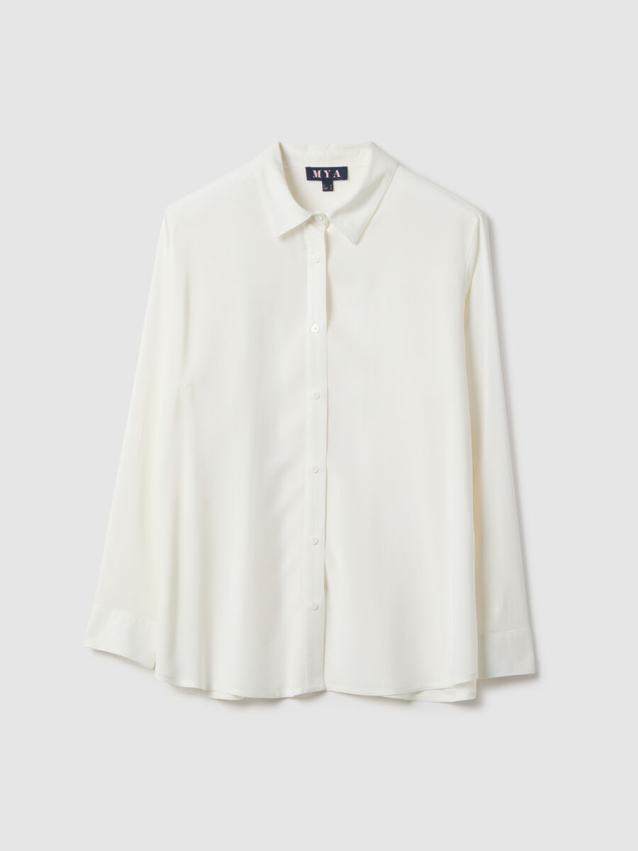 White Pure Viscose Shirt Regular Fit_4