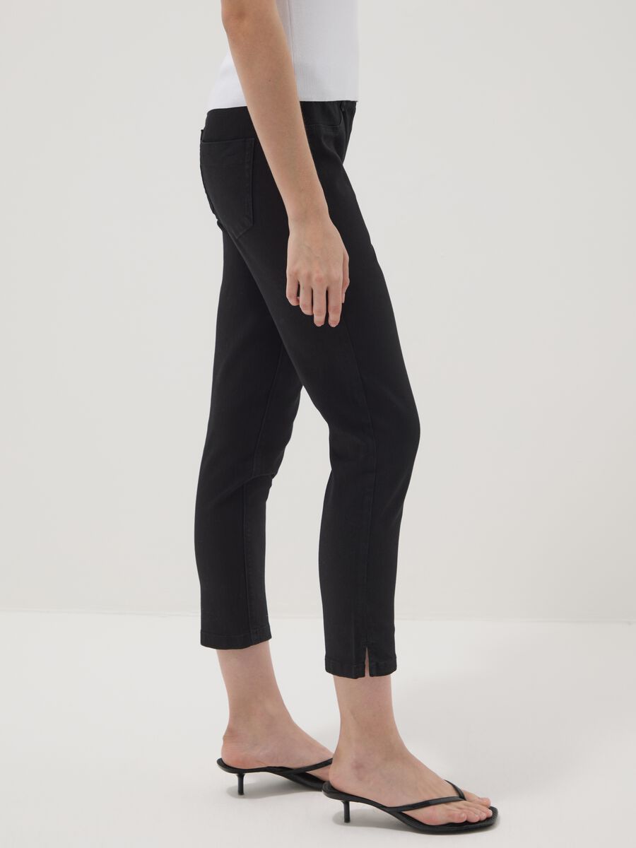 Black Skinny Fit Stretch Denim Blend Jeans_3