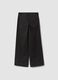 Black wide-leg jeans in stretch cotton_5
