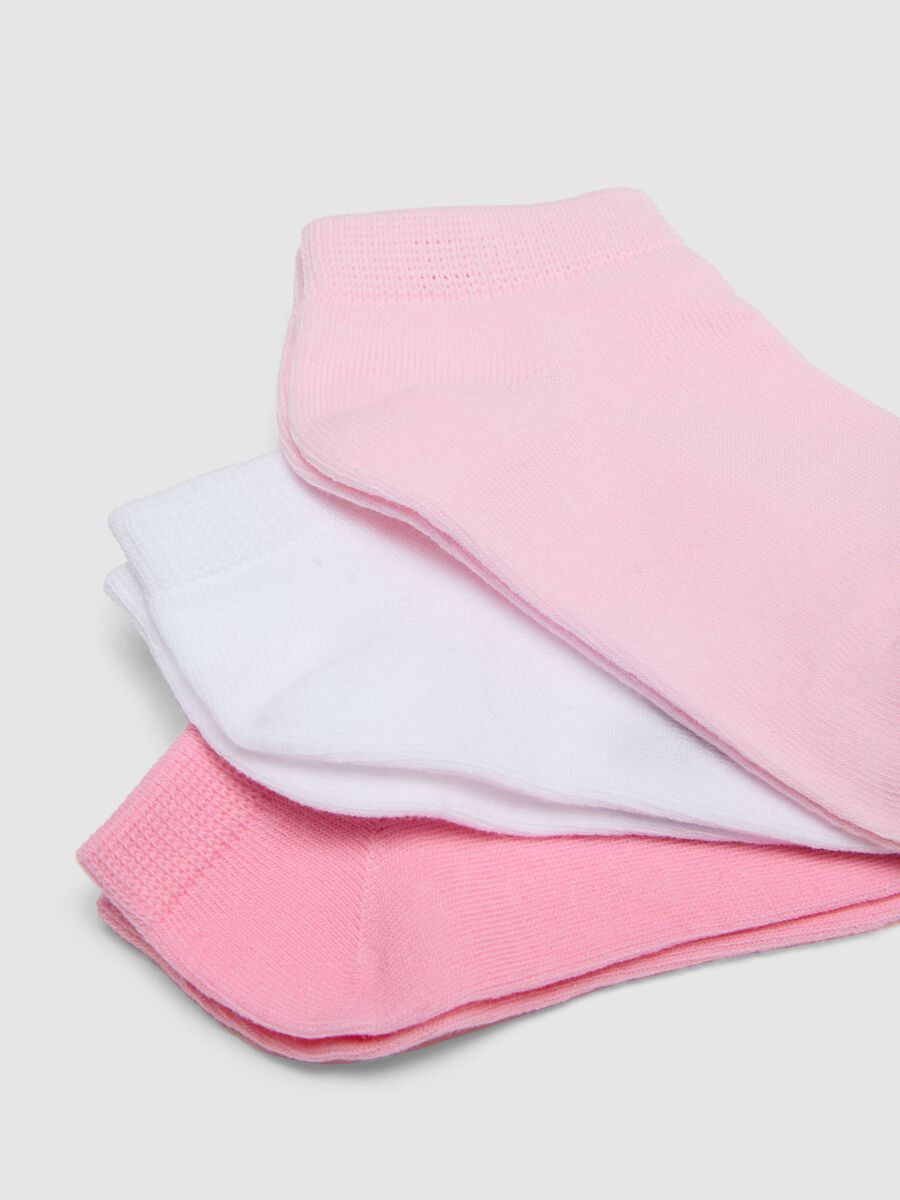 Multi-pack of short cotton socks in multicolour for girls_1