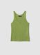 Green glitter viscose-blend tank top, regular fit_4