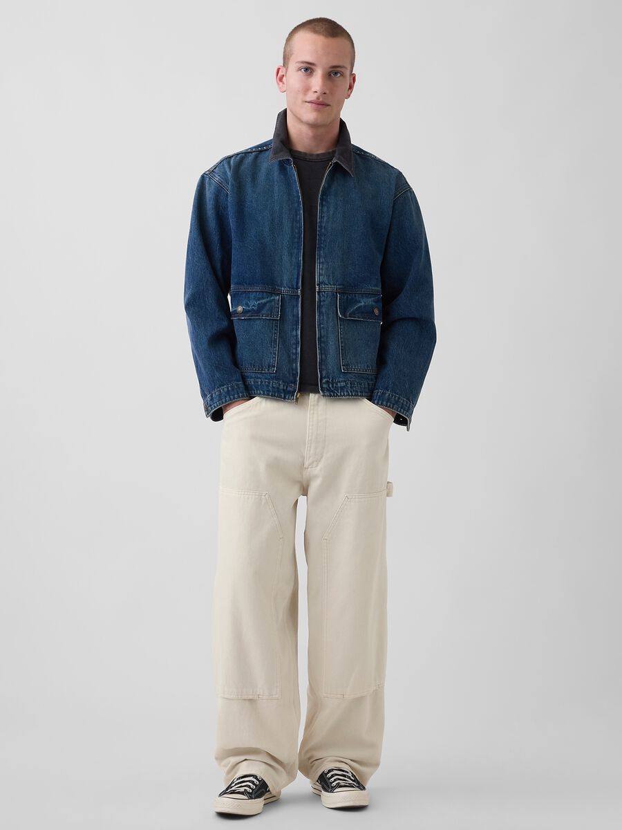 Pure cotton cargo trousers_0