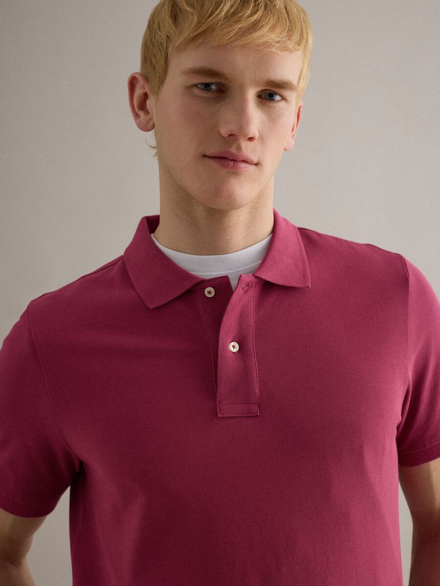 Pink Supima cotton polo shirt, regular fit_3
