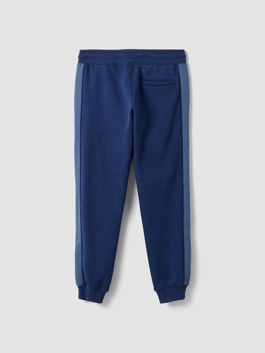 Blue cotton-blend joggers with print_6