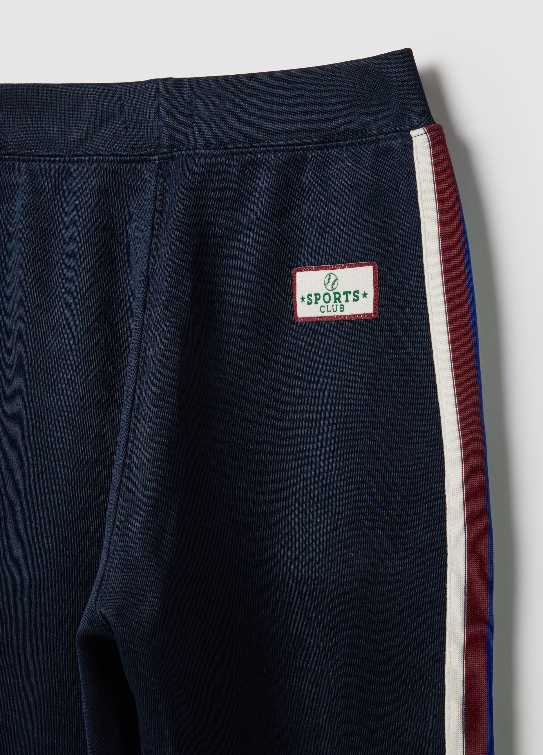 Boys' blue cotton-blend regular fit trousers