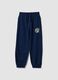 Blue pure cotton jogger trousers_0