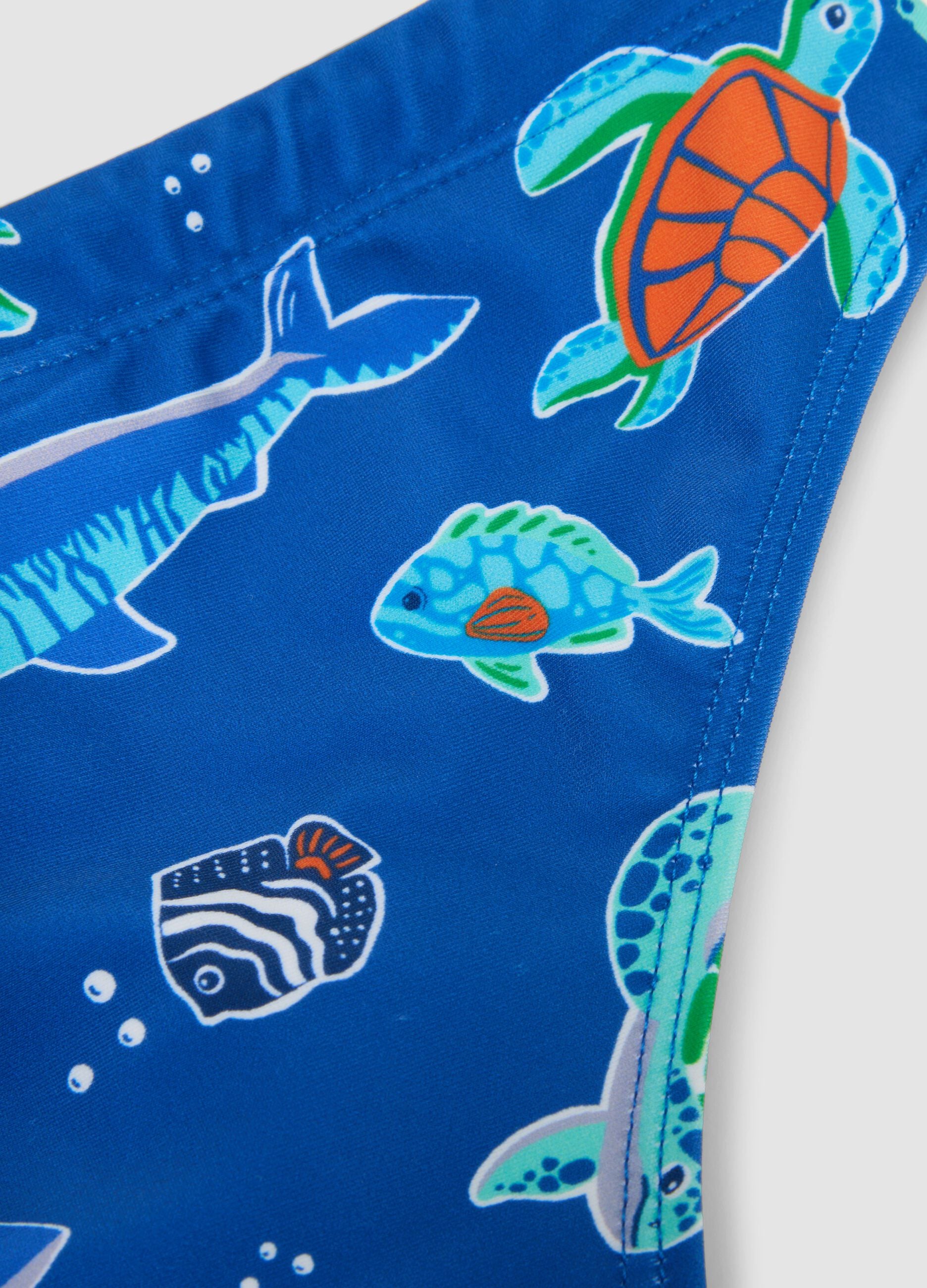 Blue stretch swim briefs