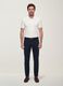 Blue slim-fit stretch cotton twill trousers_0