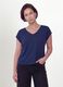 Blue pure viscose V-neck T-shirt, regular fit_2