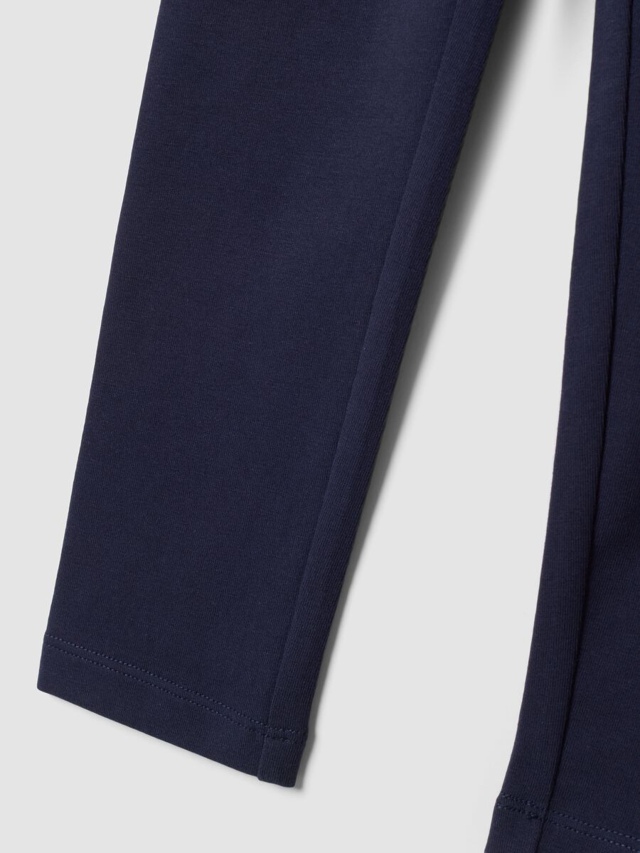 Blue skinny-fit stretch cotton leggings_3