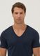 Blue pure Supima cotton V-neck T-shirt, regular fit_1